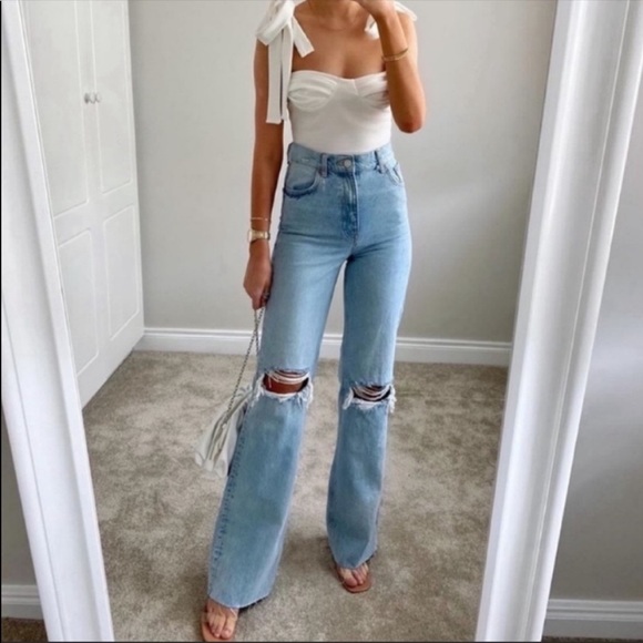 Zara | Jeans | Zara 9s Full Length Wide Leg Jeans | Poshmark